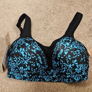 Champion Black and Blue Patterned Bra
